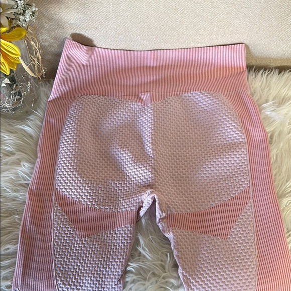 New Mix Pink Textured Leggings - Picture 6 of 7